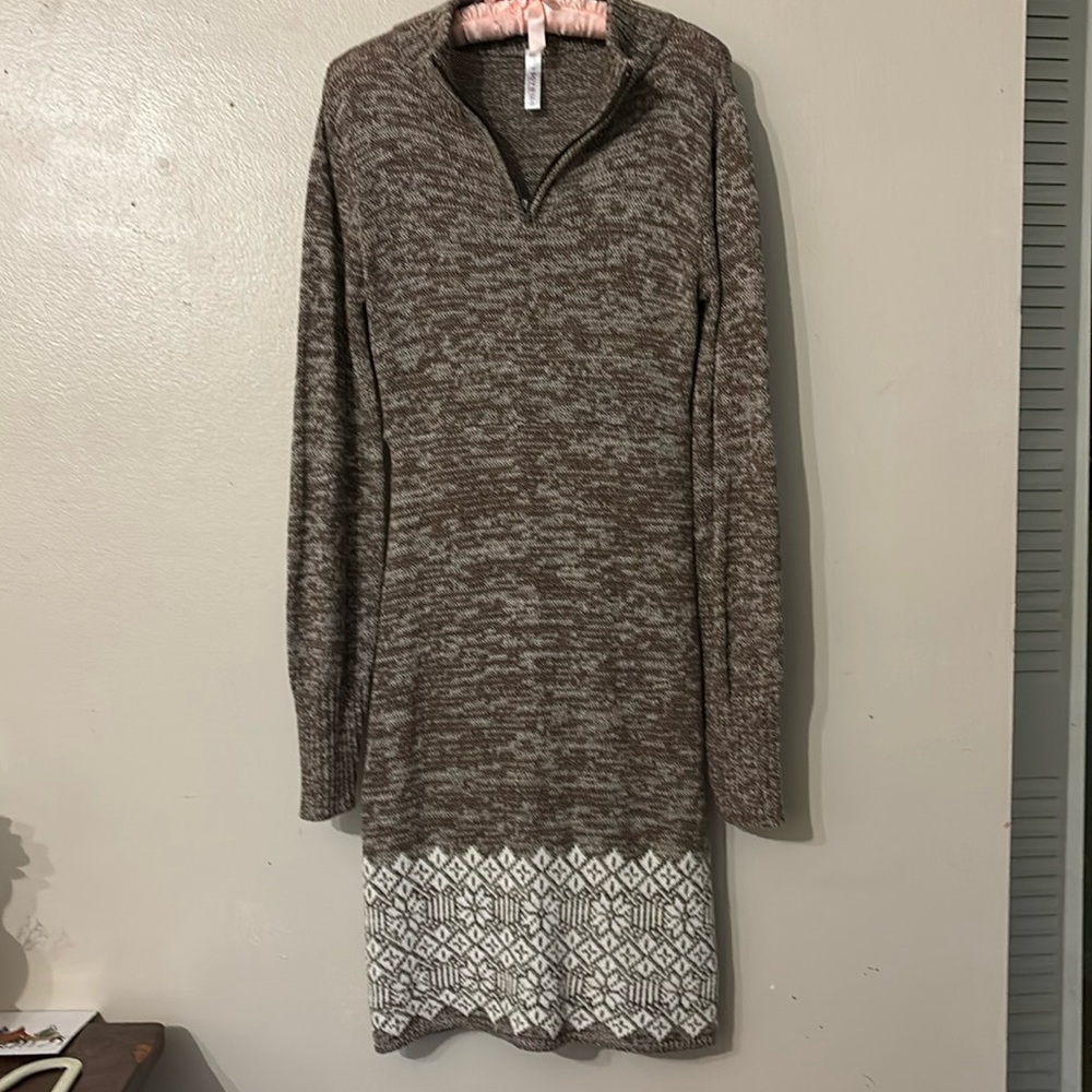 Soybu Dress melange with white snowflake print, size M - Picture 1 of 12